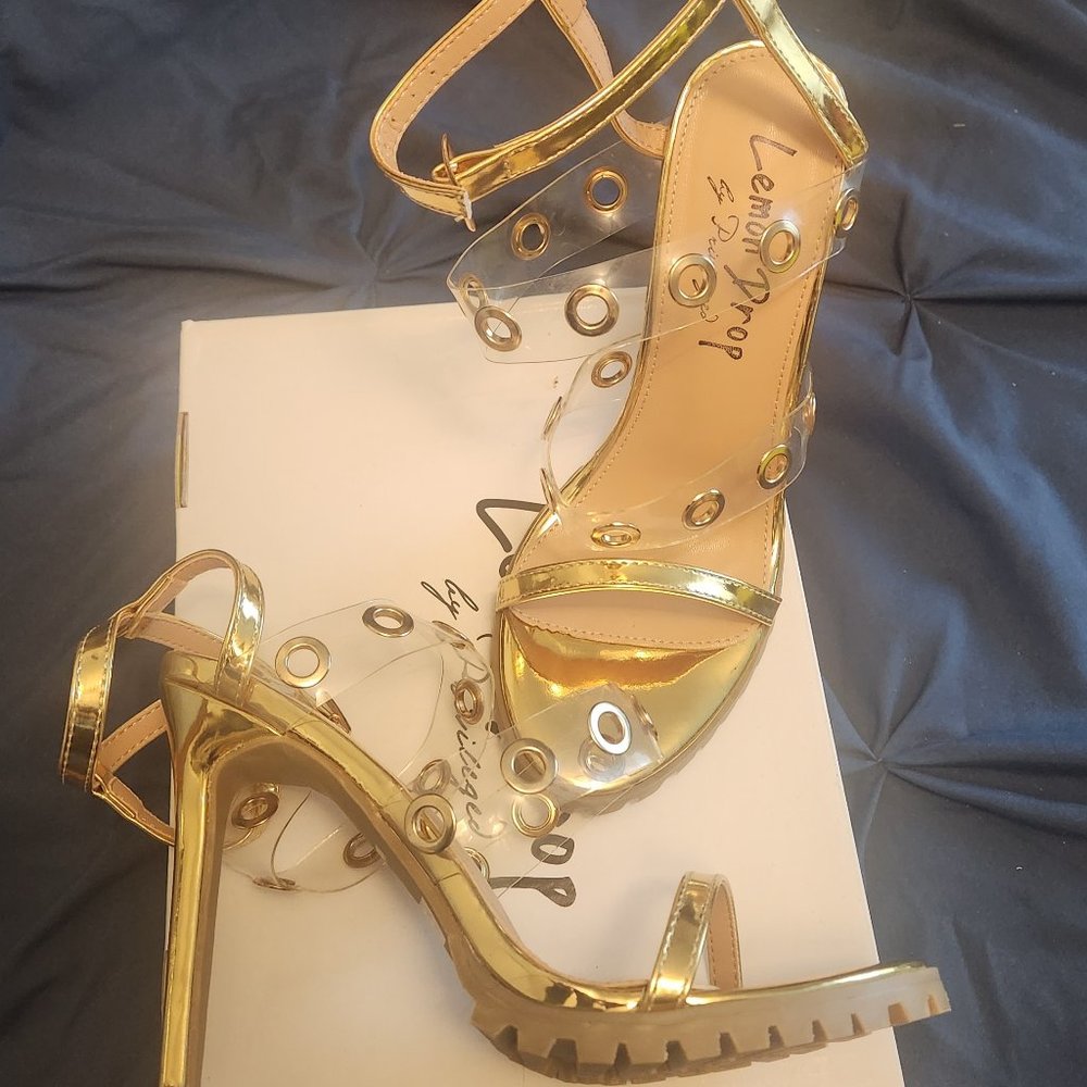 Sexy Gold womens Stiletto NIB